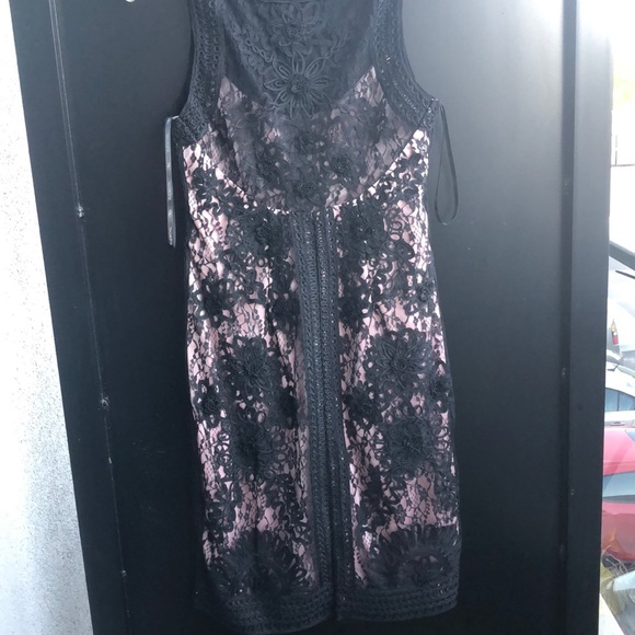 NWT Sue Wong Black and Pink Embroidered Dress - Picture 8 of 10